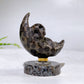 2.2" Natural Crystal Spinning Skeleton on Moon Carving with Yooperlite Base Carving Wholesale