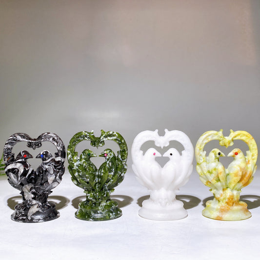 3.9" Natural Crystal Pigeon Carving Wholesale