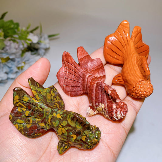 2.7" Crystal Goldfish Carving Crystal Healing Bulk Wholesale