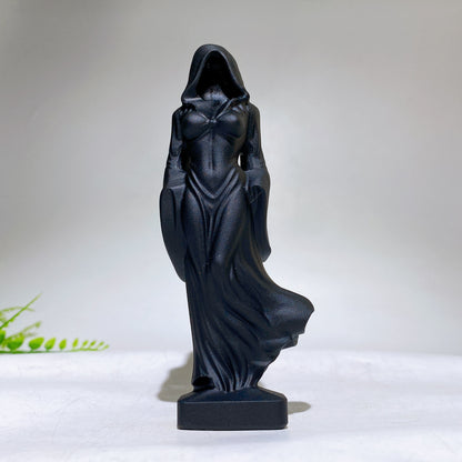 Yooperlite Black Obsidian Hooded Goddess Carving Wholesale