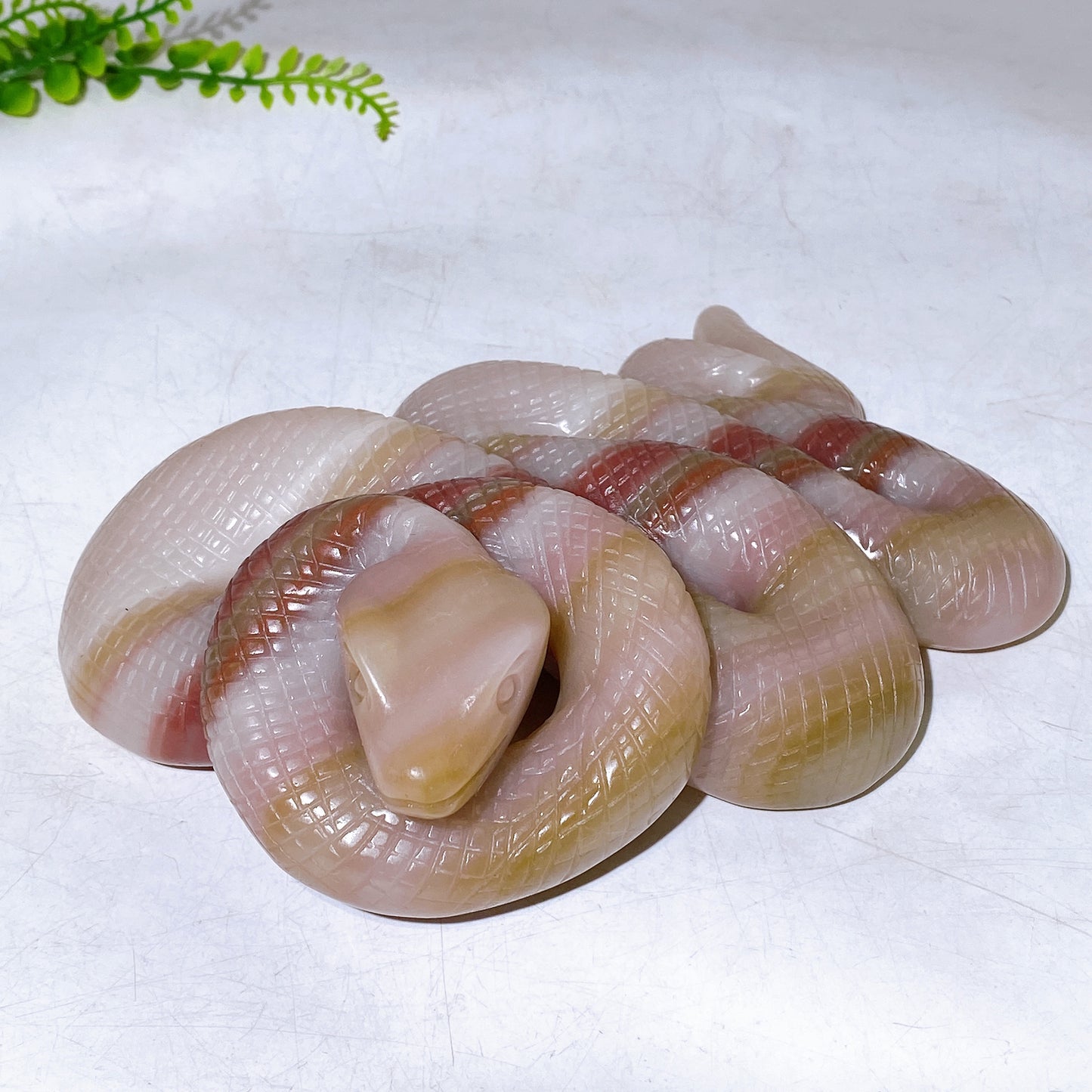 17cm Large Unique Natural Jade Snake Carving Wholesale