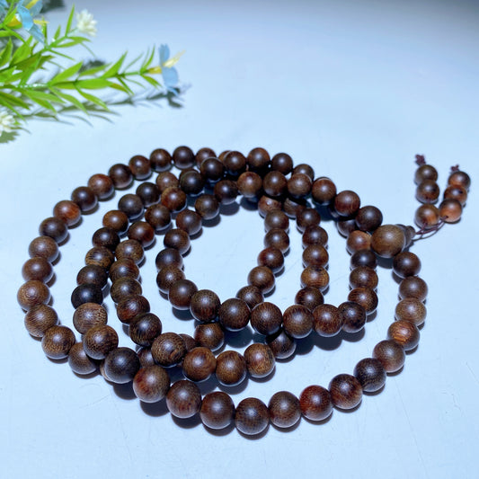 8mm 108 Beads Mala Agarwood Necklace Crystal Healing Bulk Wholesale