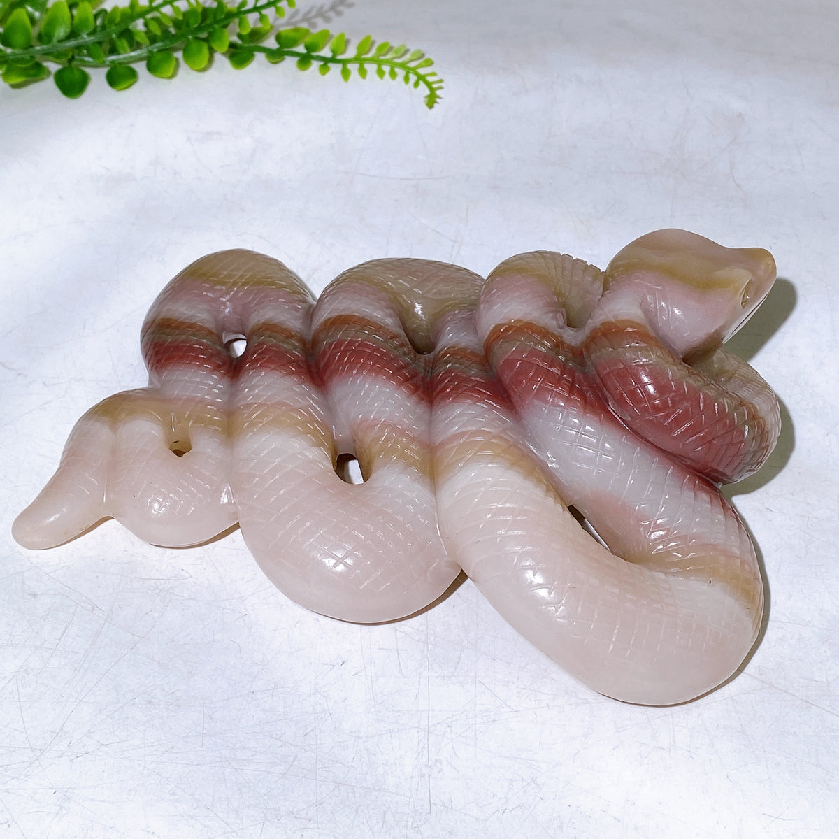 17cm Large Unique Natural Jade Snake Carving Wholesale