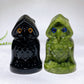 3.2" Black Obsidian Serpentine Owl with Cloark Carving Wholesale