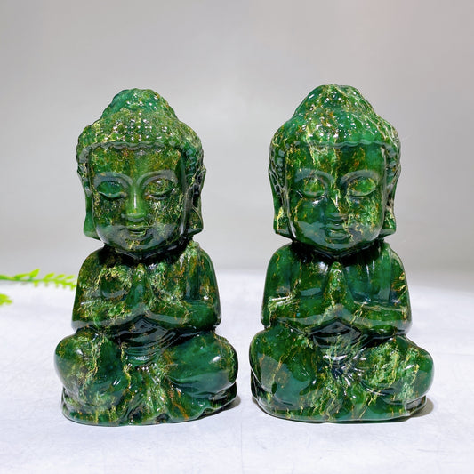 3.9" Natural Emerald Buddha Carving Wholesale New Arrival