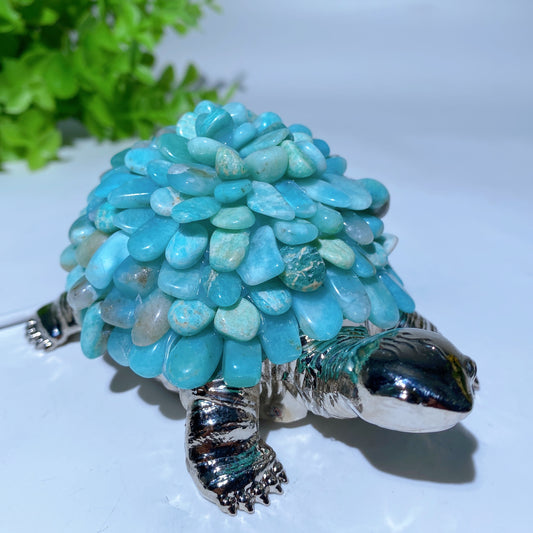 LED Light Crystal Chips Turtle Free Form Crystal Healing Bulk Wholesale