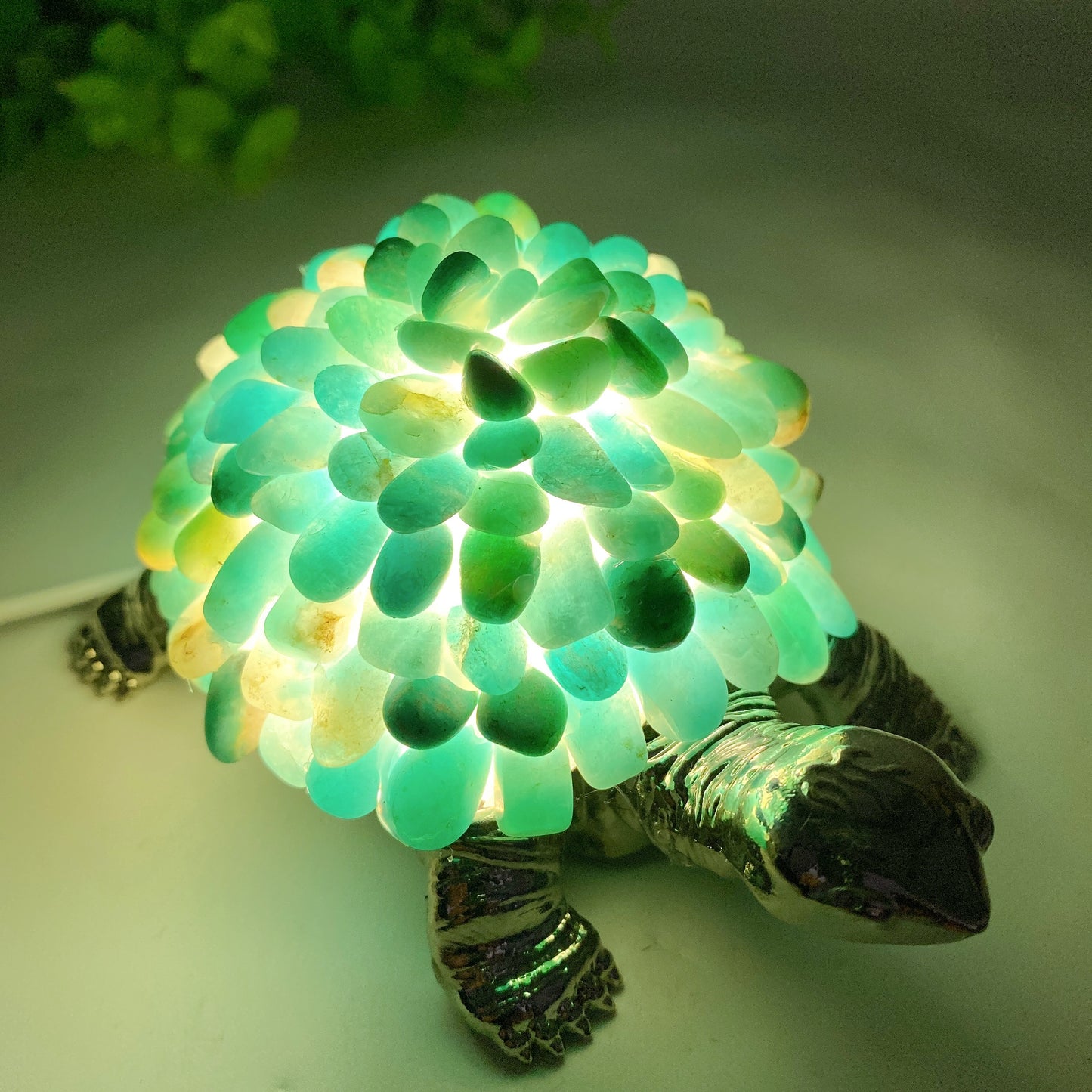 LED Light Crystal Chips Turtle Free Form Bulk Wholesale