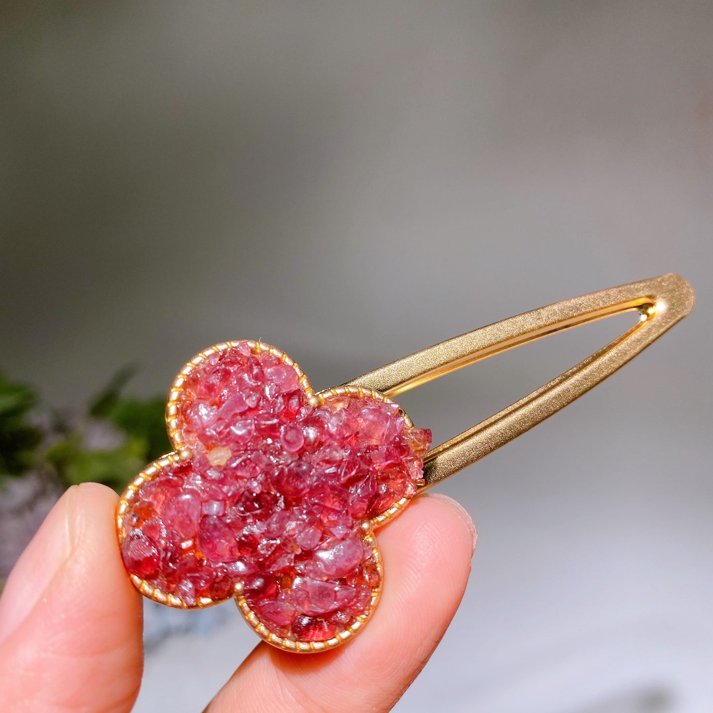 Crystal Chips Round Moon Star Heart Shape Hairpin Crystal Healing Bulk Wholesale