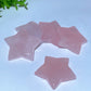 1.4"-2.0" Rose Quartz Star Carvings Crystal Healing Bulk Wholesale