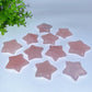 1.4"-2.0" Rose Quartz Star Carvings Crystal Healing Bulk Wholesale