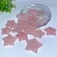 1.4"-2.0" Rose Quartz Star Carvings Crystal Healing Bulk Wholesale