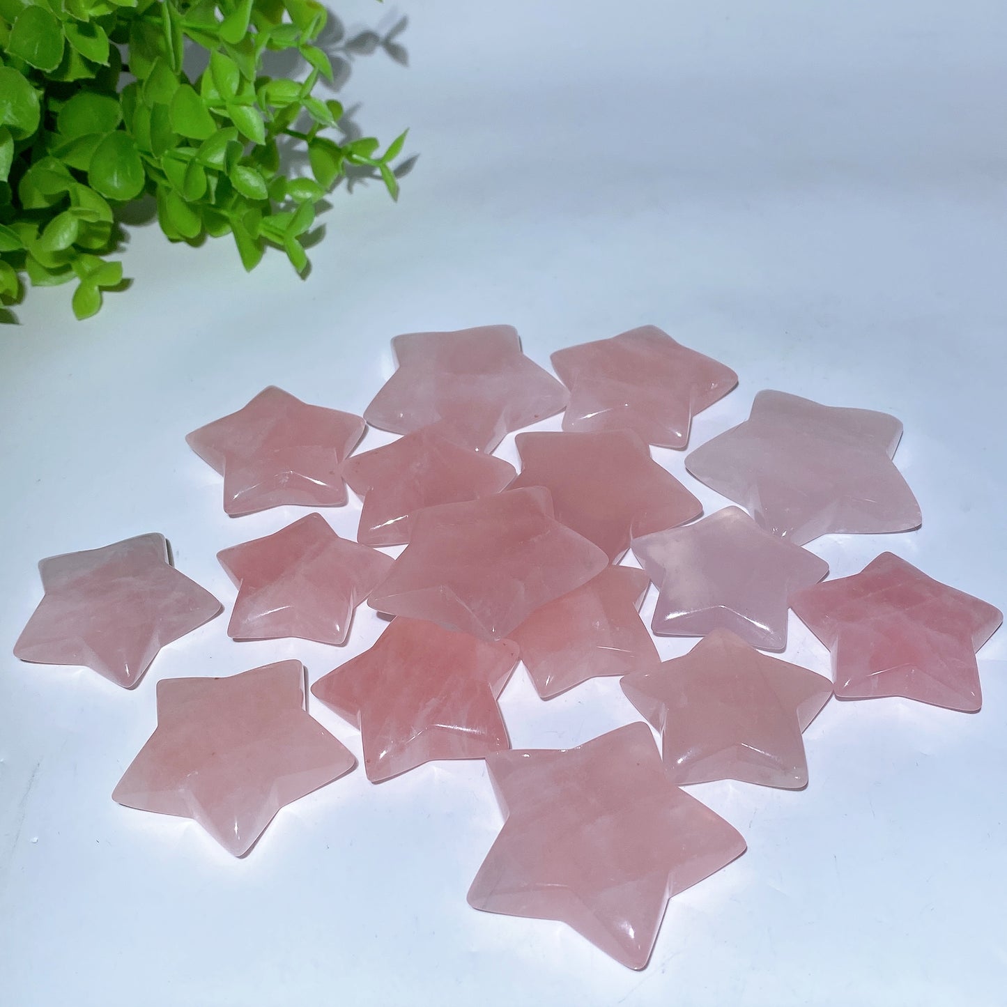 1.4"-2.0" Rose Quartz Star Carvings Crystal Healing Bulk Wholesale