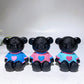 2.7" Black Obsidian Bear Carving with Painting Crystal Healing Bulk Wholesale