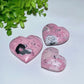 1.5"-2.8" Peru Rhodochrosite Heart Palm Carvings Crystal Healing Bulk Wholesale