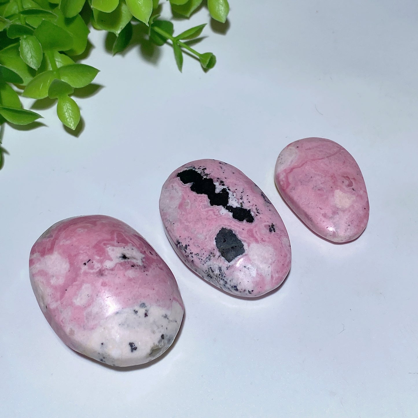 1.5"-2.8" Peru Rhodochrosite Heart Palm Carvings Bulk Wholesale