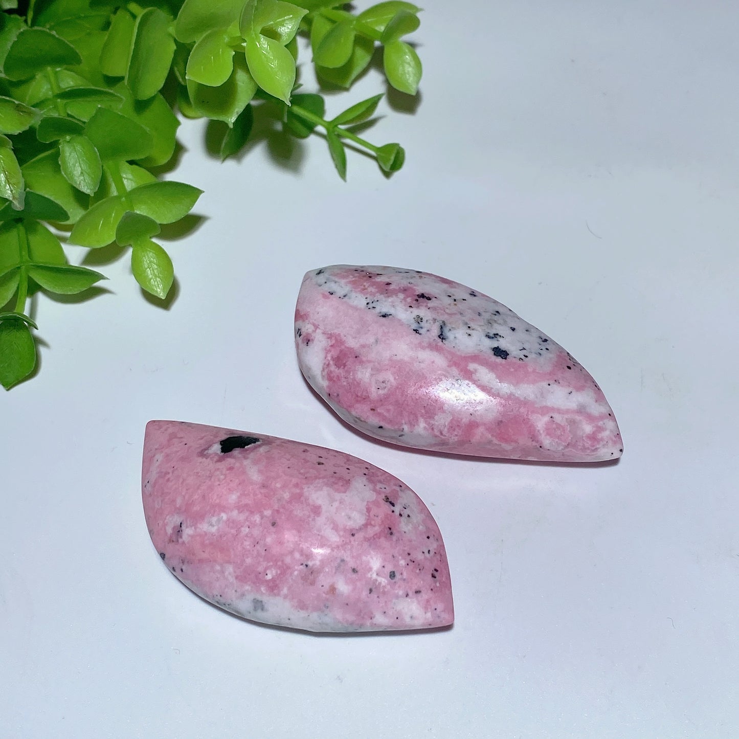 1.5"-2.8" Peru Rhodochrosite Heart Palm Carvings Crystal Healing Bulk Wholesale