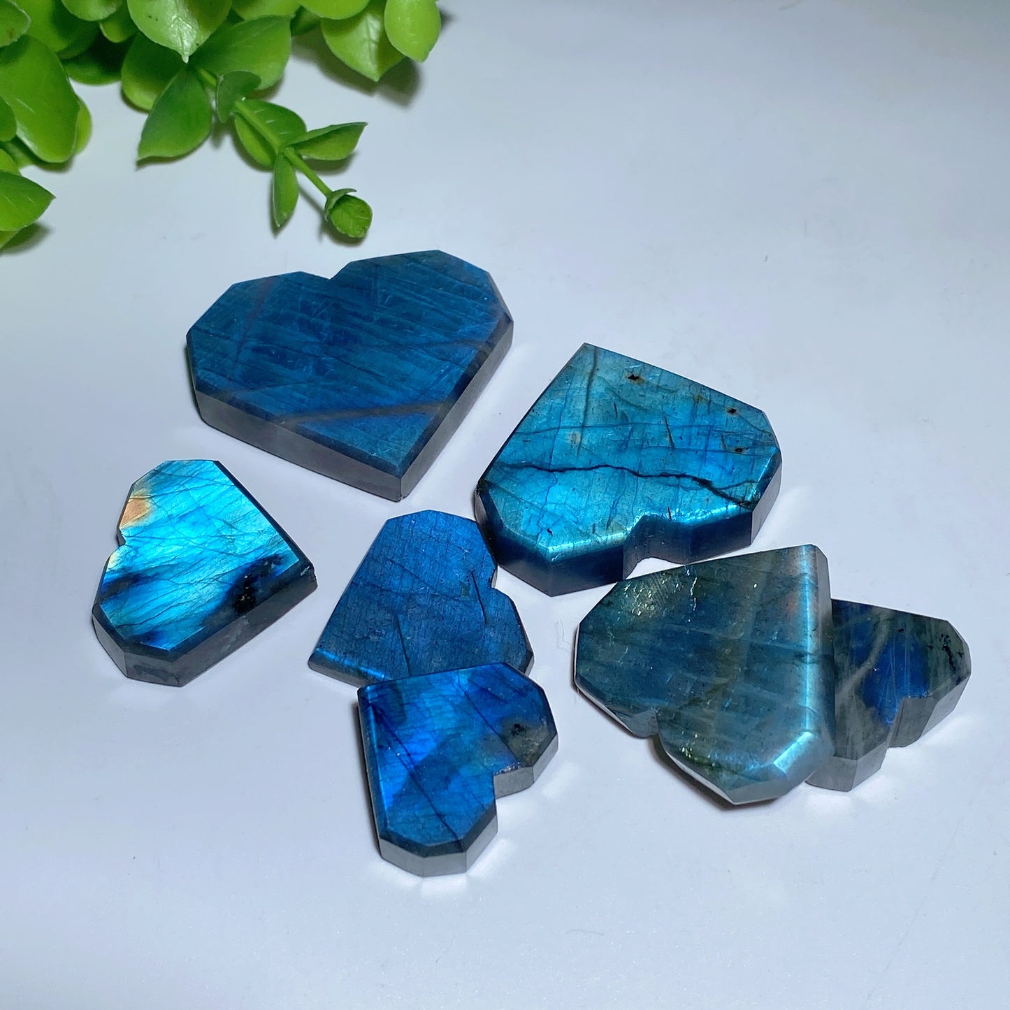 1.2"-2.0" Labradorite Heart Carvings Bulk Wholesale