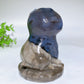 3.8" UV  Reactive Volcanic Agate Pug Dog Carvings Crystal Healing Bulk Wholesale