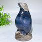 5.0" UV Reactive Volcanic Agate Penguin Carvings Crystal Healing Bulk Wholesale