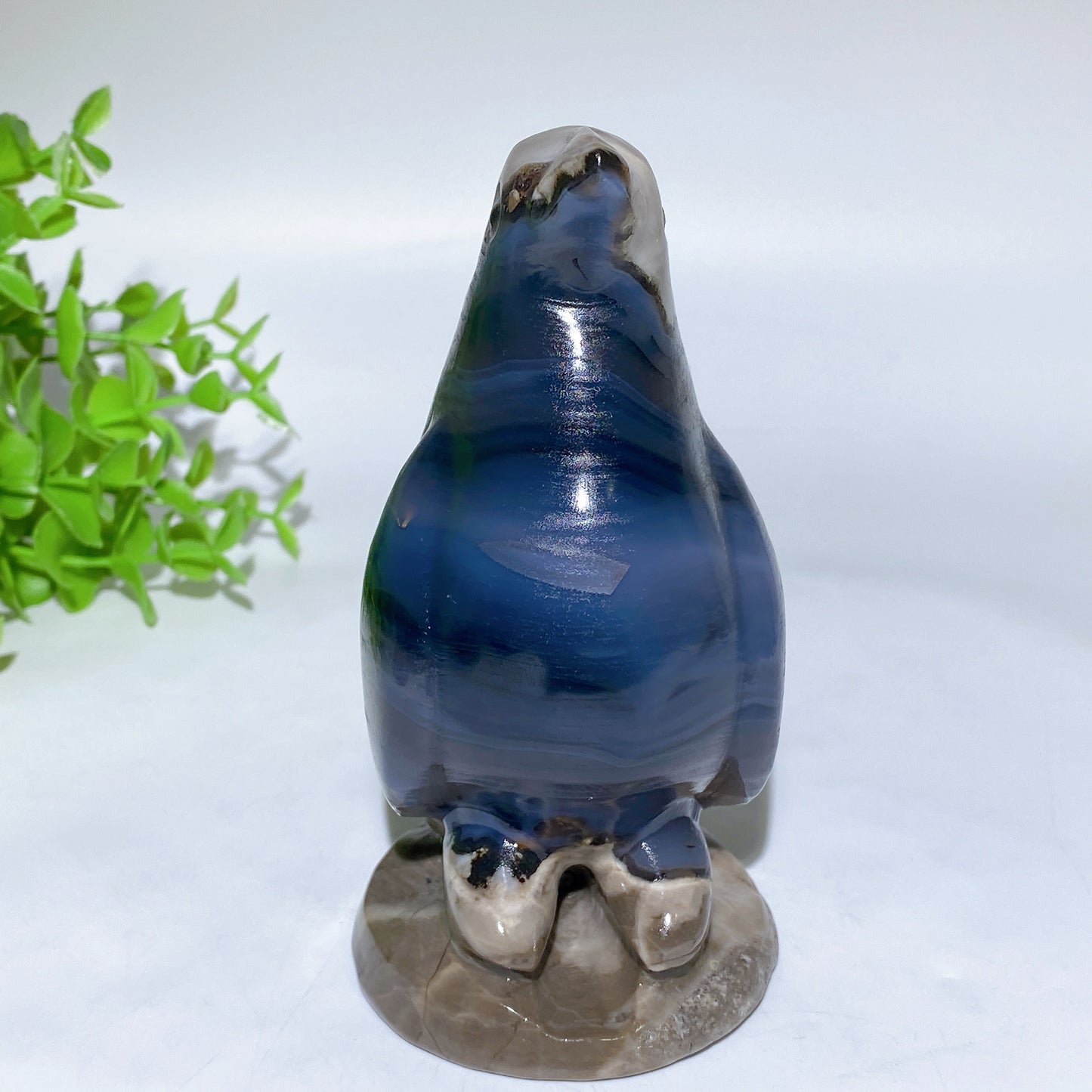 5.0" UV Reactive Volcanic Agate Penguin Carvings Bulk Wholesale