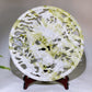 30cm Large Natrual Serpentine Hollowed Dragon Round Plate Carving with Stand Wholesale New Arrival