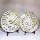 30cm Large Natrual Serpentine Hollowed Dragon Round Plate Carving with Stand Wholesale New Arrival