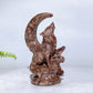 3.9" 4.8" Natural Cryrstal Wolf Moon Carving Wholesale New Arrival