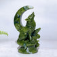 3.9" 4.8" Natural Cryrstal Wolf Moon Carving Wholesale New Arrival