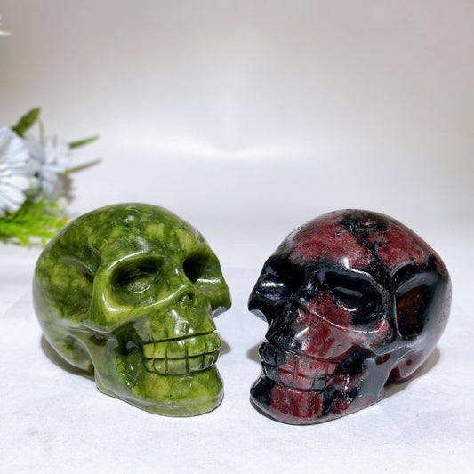 3.0" Serpentine Garnet Carving Crystal Healing Bulk Wholesale