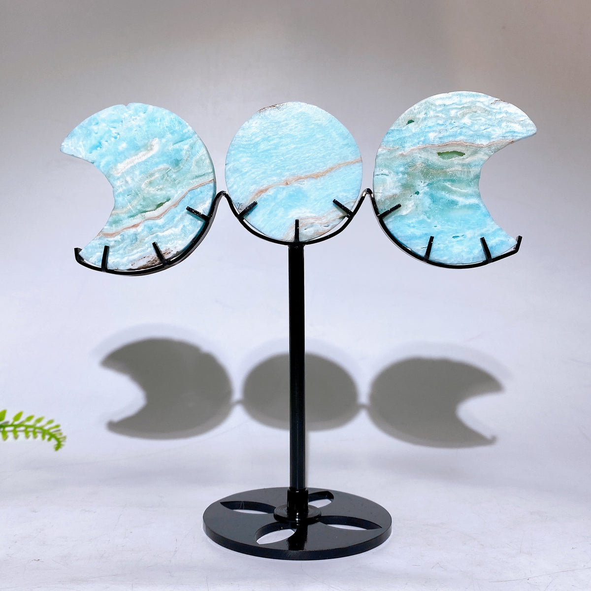 Crystal Sun & Moon Carvings with Stand Wholesale