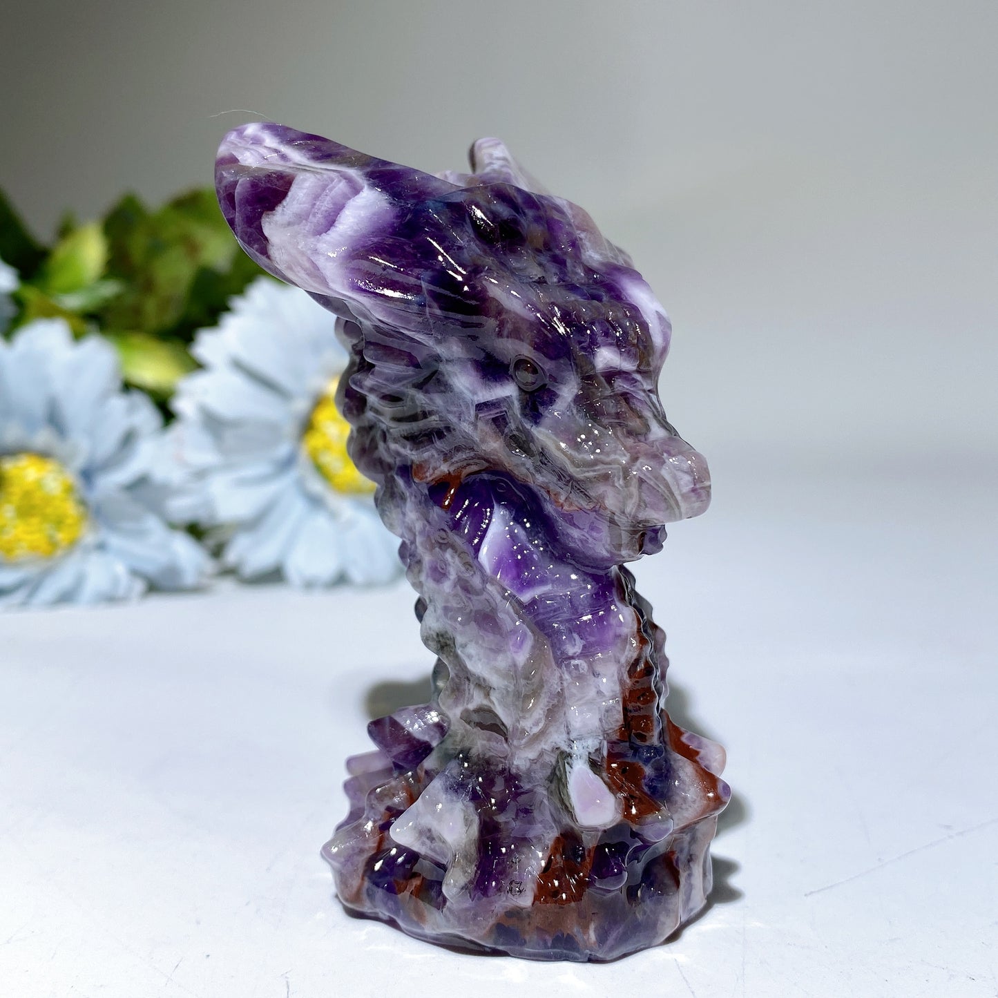 3.2" Crystal Dragon Head Carvings Crystal Healing Bulk Wholesale