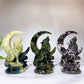 5.1" Natural Serpentine Fossil Stone Wolf Moon Carving Wholesale New Arrival