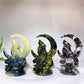 5.1" Natural Serpentine Fossil Stone Wolf Moon Carving Wholesale New Arrival