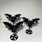 4.8" Black Obsidian Yooperlite Bat Carving with Stand for Halloween Bulk Wholesale