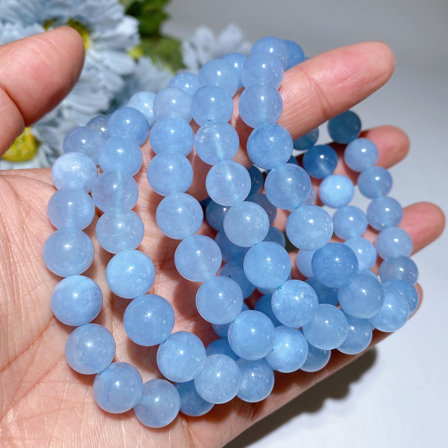 10-14mm Garnet Aquamarine Fire Quartz Bracelet Bulk Wholesale