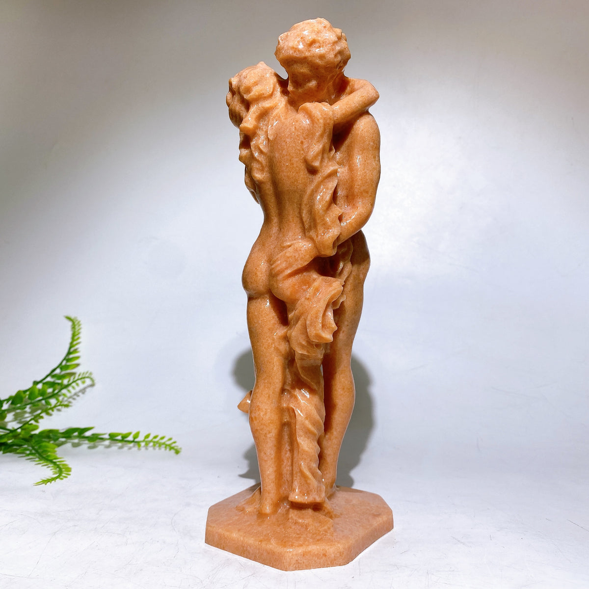 23cm-25cm Natural Crystal Huging Couple Carving Wholesale New Arrival