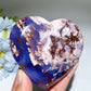 3.0"-4.0" Blue Flower Agate Heart Carvings Bulk Wholesale