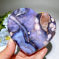 3.0"-4.0" Blue Flower Agate Heart Carvings Bulk Wholesale