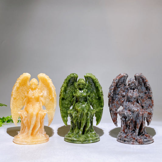 3.9" Natural Crystal Angel Carving Wholesale New Arrival