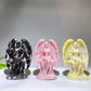 3.9" Natural Crystal Angel Carving Wholesale New Arrival