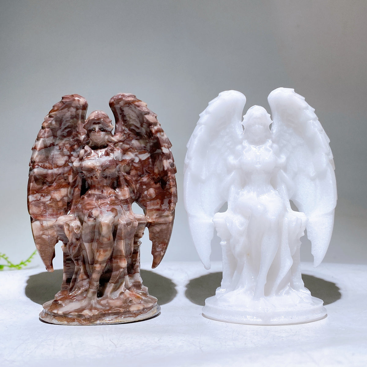 3.9" Natural Crystal Angel Carving Wholesale New Arrival