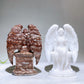 3.9" Natural Crystal Angel Carving Wholesale New Arrival
