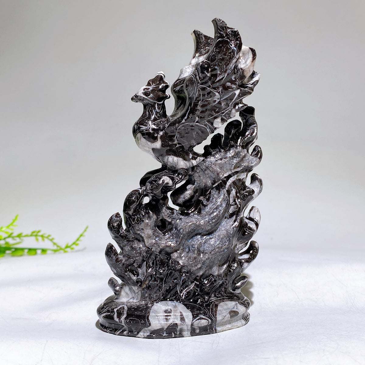 4.7" Natural Crystal Phoneix Carving Wholesale New Arrival