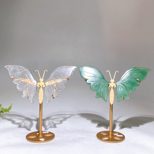 Natural Crystal Butterfly Wings with Stand Wholesale New Arrival