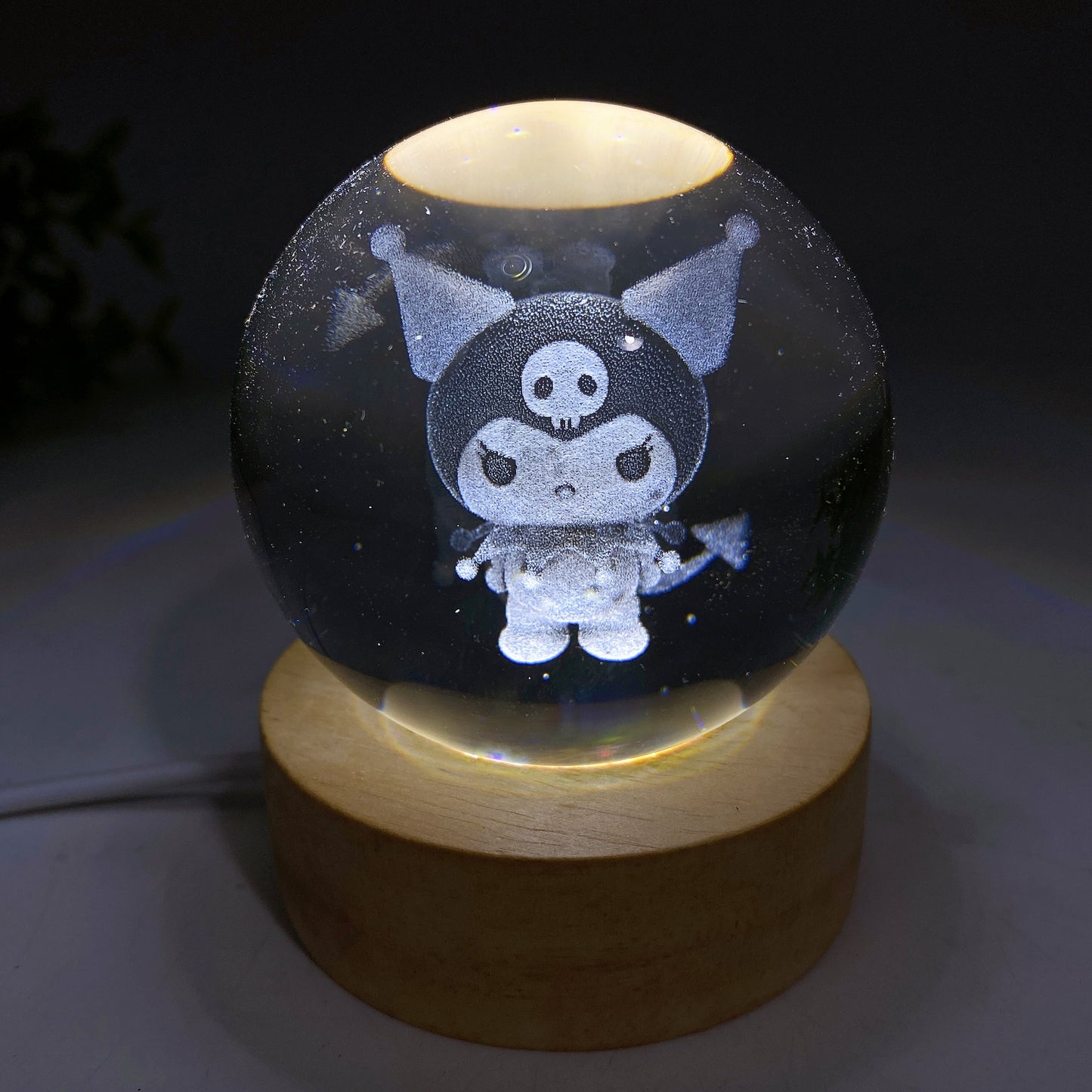 6cm 3D Inner Carving Cartoon Character Glass Sphere Bulk Wholesale