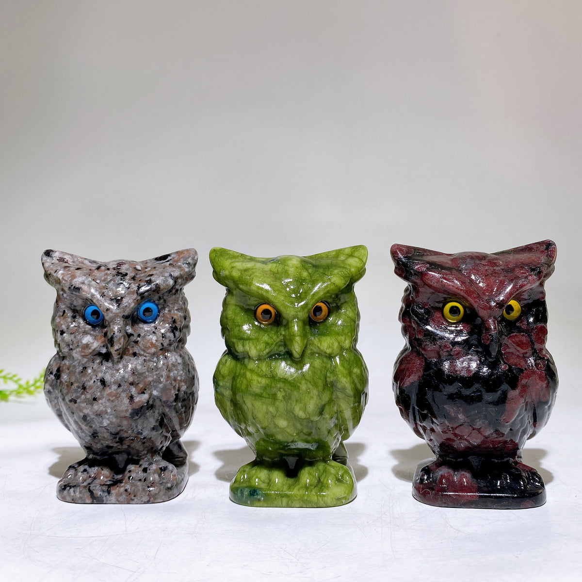 3.1" Natural Crystal Owl Carving Wholesale New Arrival