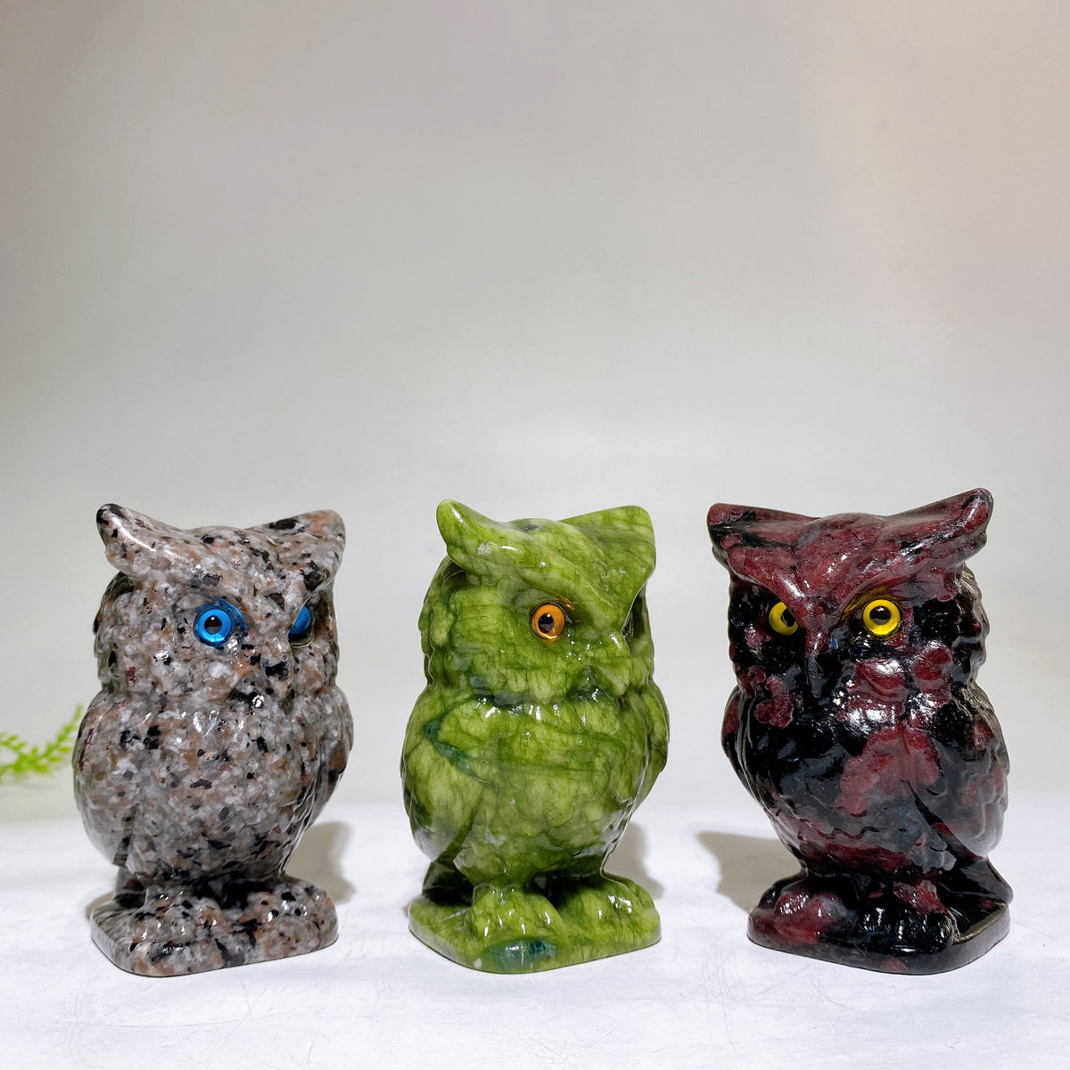 3.1" Natural Crystal Owl Carving Wholesale New Arrival