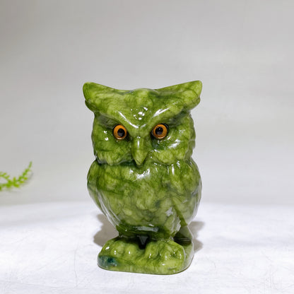 3.1" Natural Crystal Owl Carving Wholesale New Arrival