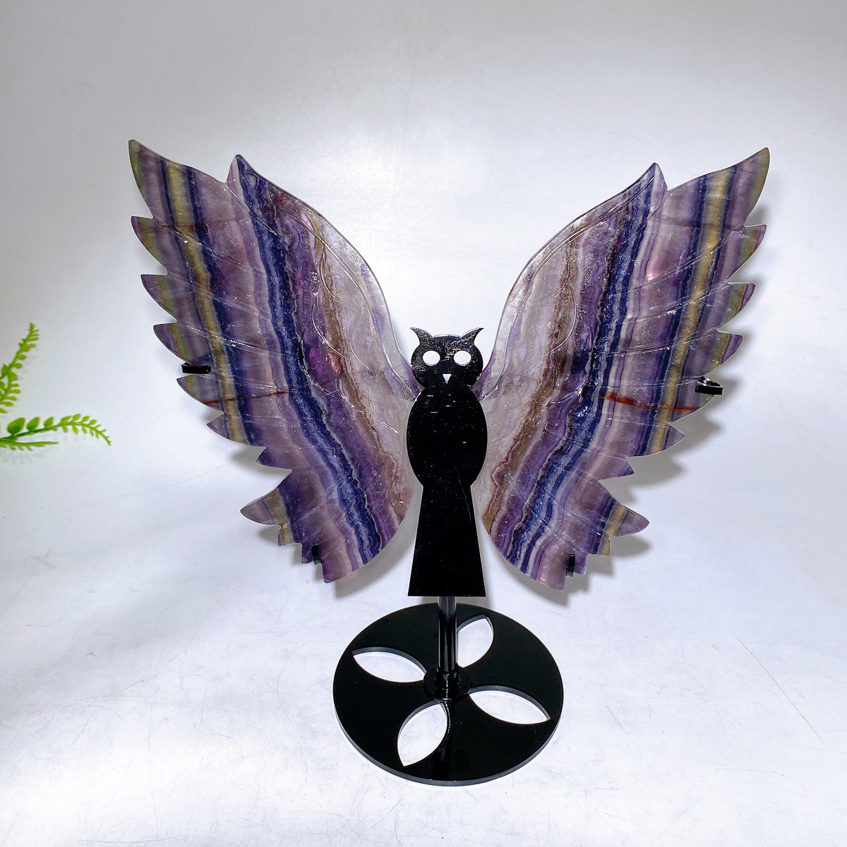 Purple Fluorite Bat Wings with Stand Wholesale New Arrival