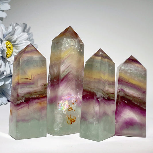 2.0"-4.5" Silk Fluorite Point Crystal Healing Bulk Wholesale